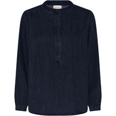 FRAU SKJORTE, MADRID LS DENIM SHIRT, DARK BLUE DENIM